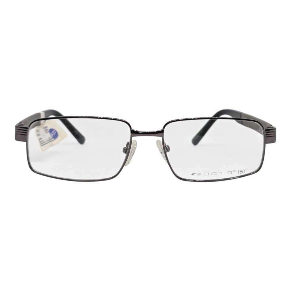Octo 180 Men's Rectangle Glasses Gunmetal Black Frame‎ 54mm